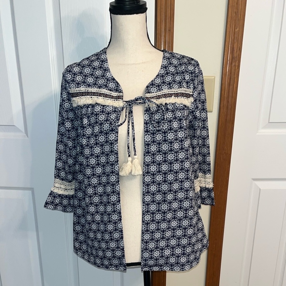 Xhilaration Bohemian Open Front Jacket